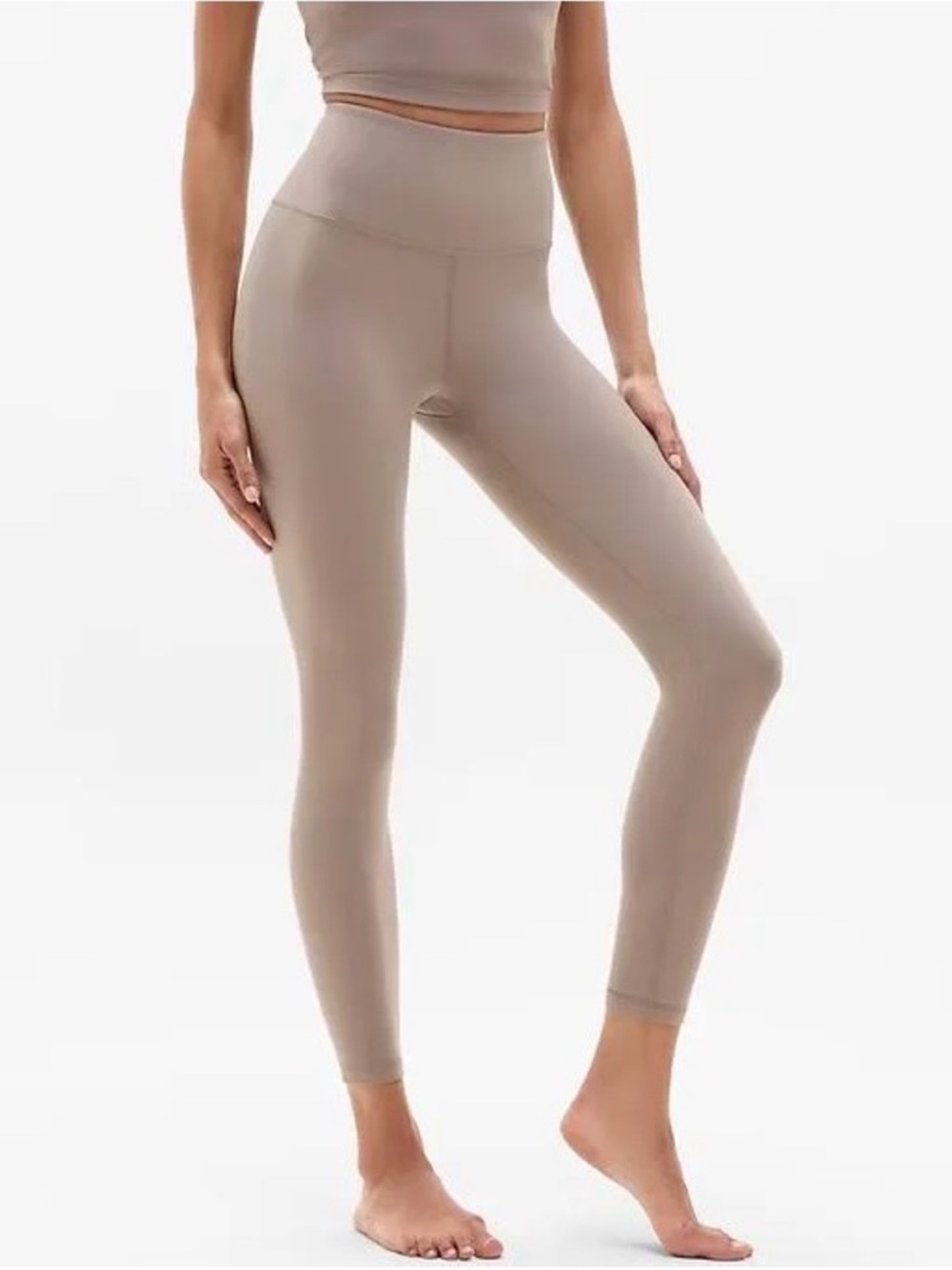 Athleta High-Waist Seamless Leggings In Taupe
